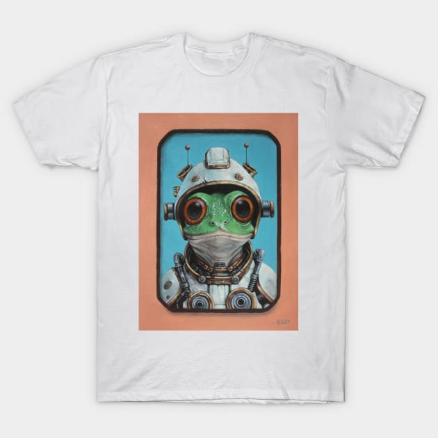 Space Oddity | Interstellar Frog: Ground Control To Major Froggie | Astro Toad Original Painting by Tyler Tilley T-Shirt by Tiger Picasso